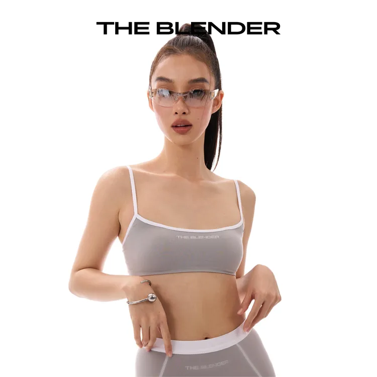 The Blender 复古撞色无缝针织春夏舒适薄款内衣大胸显小性感背心