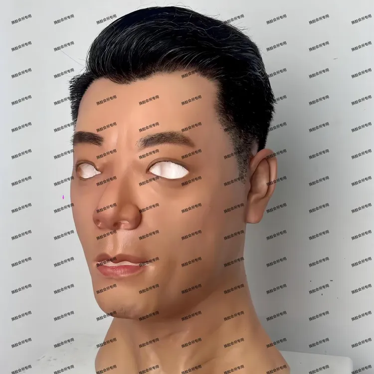 头套全脸面具定制硅胶人脸变装3d立体美女易容仿真头套男变女伪娘