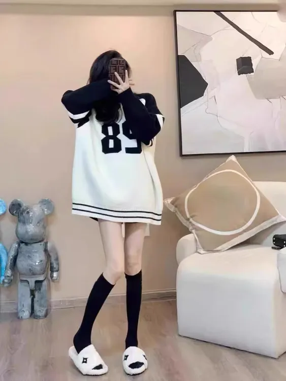 白色卫衣女2025秋冬新款爆款韩版宽松慵懒风oversize遮屁股上衣潮