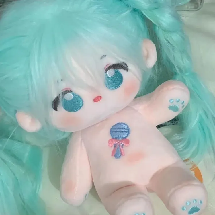 初音20cm棉花娃娃未来双马尾可爱毛绒换装玩偶娃衣服送朋友礼物