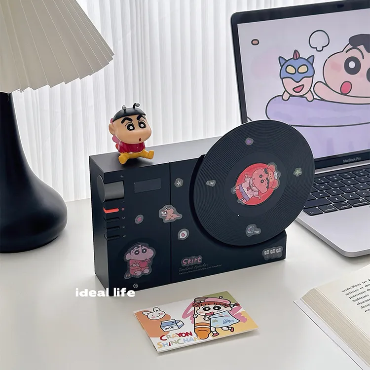 时光唱片黑胶时钟蓝牙音响家用无线高音质颜值桌面音箱送女生礼物