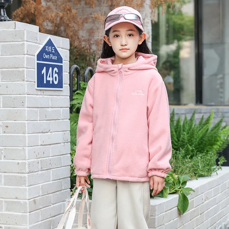 儿童冲锋衣外套秋冬季2024新款洋气女孩连帽外套小中大男童防寒服