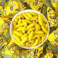  【巧克力20包】香蕉巧克力豆脆皮夹注心糖果解馋小零食盒装喜糖