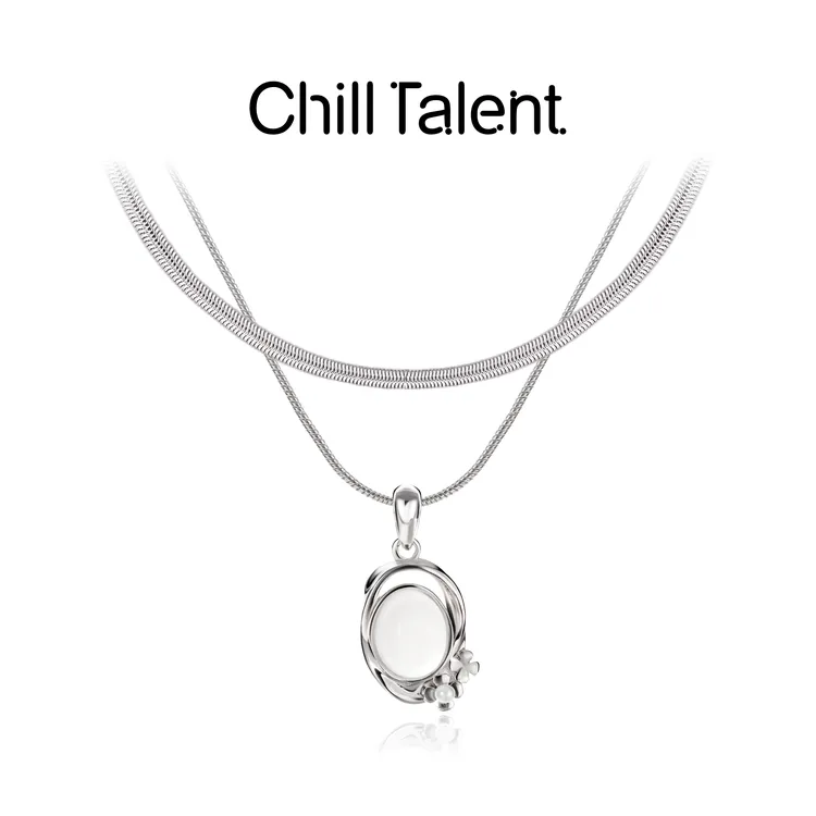 chill talent 铜合金项链 【明星同款】池畔项链时尚叠链设计感