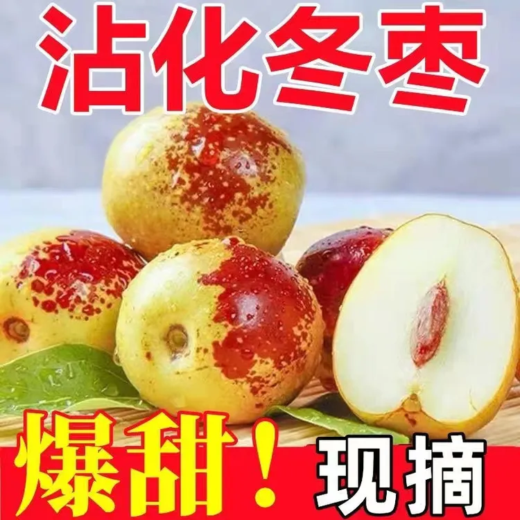 【主播专属】山东沾化冬枣带箱5斤装新鲜食用好吃大枣山东鲜枣特级