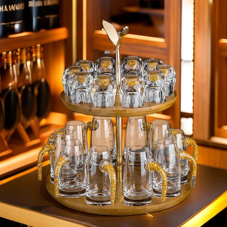 【冲量一天】24K轻奢王朝家用高端定制高级白酒杯酒具分酒器套装
