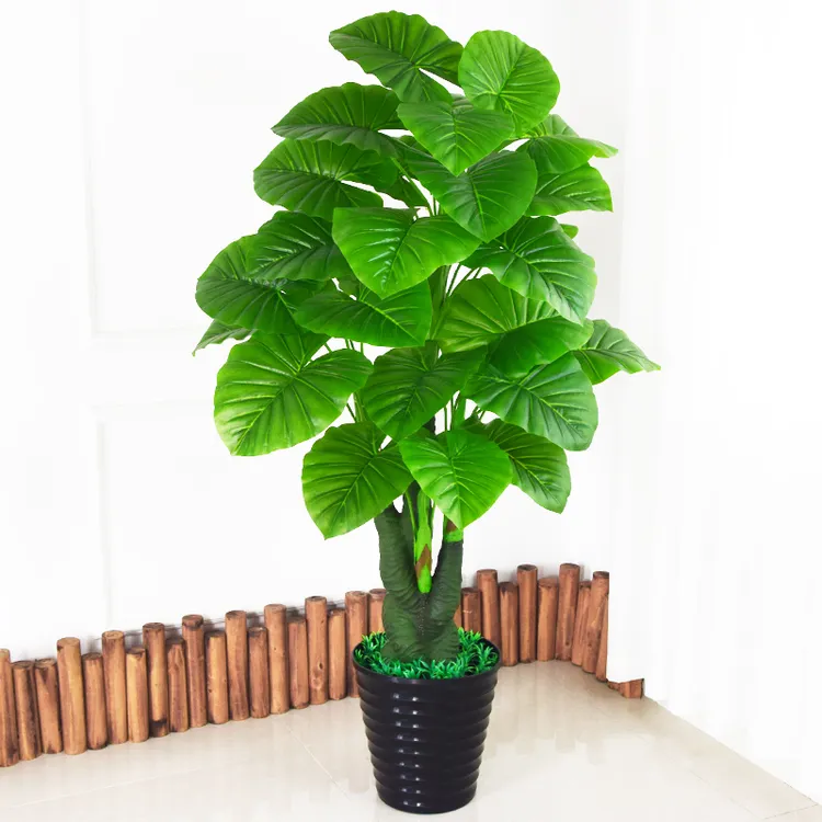 假树滴水观音假花仿真花仿真绿植落地盆栽大型客厅盆景仿真塑料花