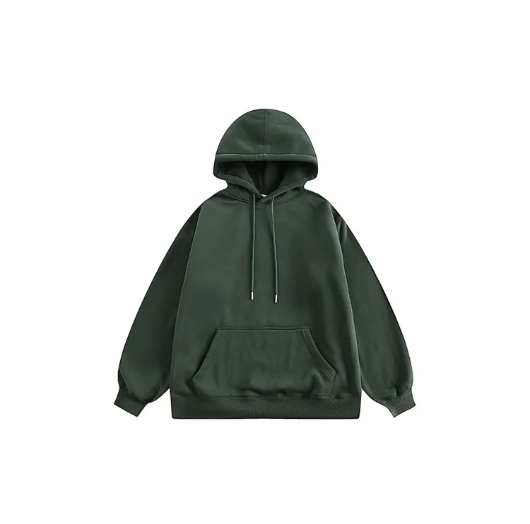 卫衣加绒美式纯色秋冬卫衣连帽上衣纯百搭重磅美式极简男女休闲