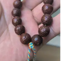 玉化红色凤眼菩提手串