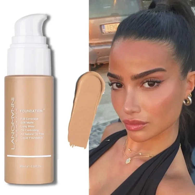 欧美妆控油黄黑皮遮瑕粉底液防水持久不脱妆美黑小麦色BB霜调色液