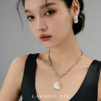 吊坠925银 LARAINE YIN法式纯银项链ins冷淡风猪鼻链小众