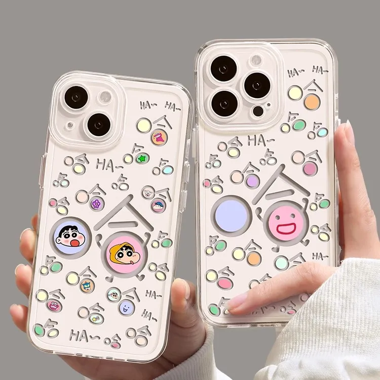 小新哈哈表情适用iphone15苹果16手机壳14pro创意13plus小众12/11