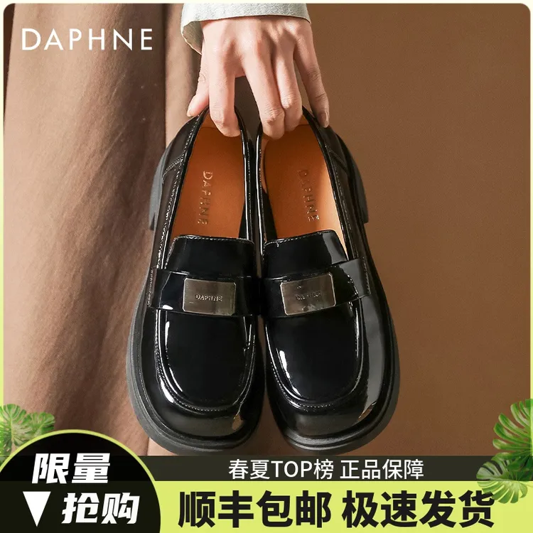 达芙妮法式玛丽珍鞋女2024夏季季新款日系jk小皮鞋子高跟粗跟单鞋