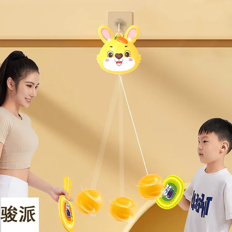儿童悬挂式乒乓球训练器小兔子家用室内亲子手眼协调玩具健身器材
