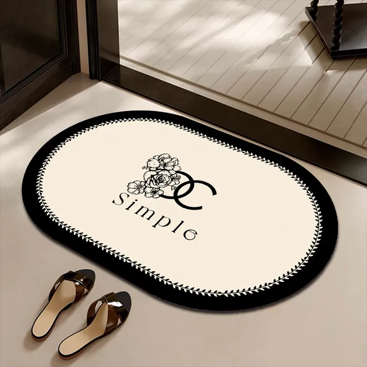 小香风软硅藻浴室吸水垫家用卫生间进门高级感吸水防滑垫耐磨地毯