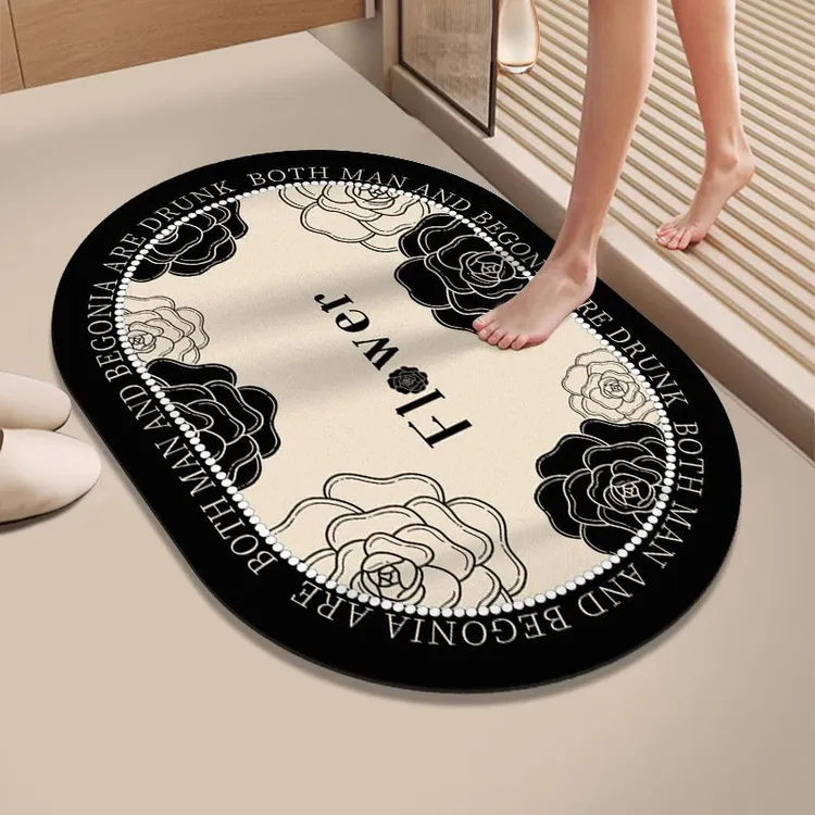 小香风法式软硅藻吸水地垫软卫生间门口防滑浴室厕所脚垫门垫地毯