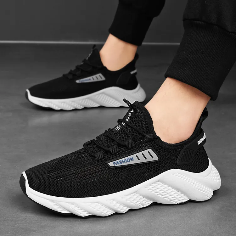 男鞋夏季透气防臭网面网眼镂空网鞋厚底增高男士休闲跑步运动潮鞋