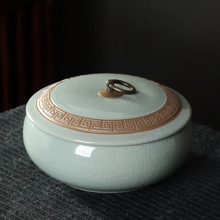 带盖多款茶洗陶瓷茶渣缸家用水洗茶杯器皿茶具配件收纳盆小号水盂