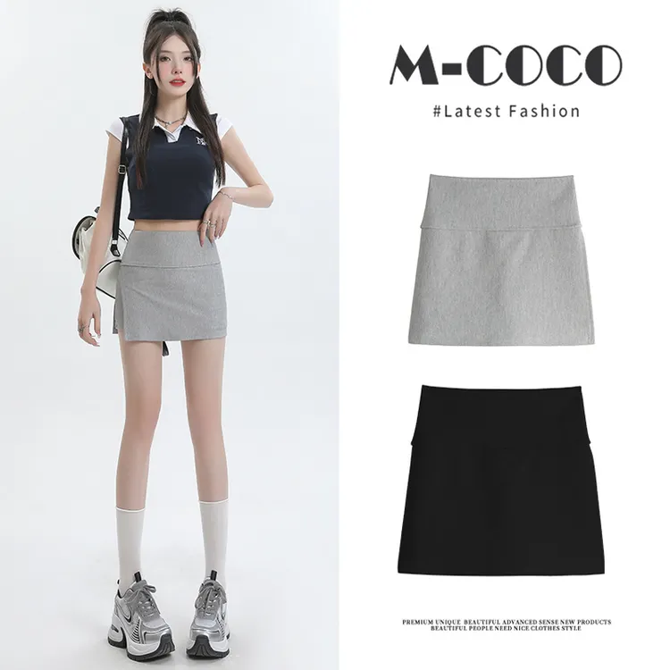 侧开叉瑜伽裙裤2025夏季高腰显瘦半身裙防走光设计感a字运动短裙