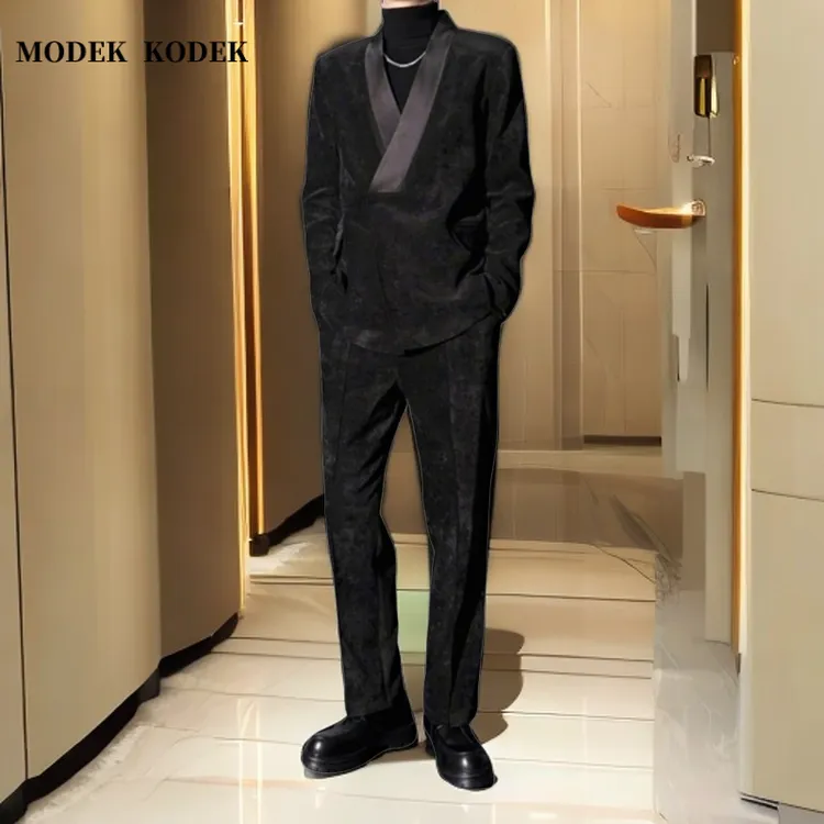 MODEK KODEK潮牌男装高级感西装套装男士痞帅轻奢西服西裤两件套