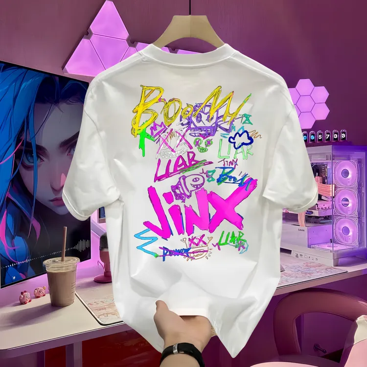 260g美式重磅纯棉短袖男T恤夏季休闲百搭圆领印花半袖上衣打底衫T