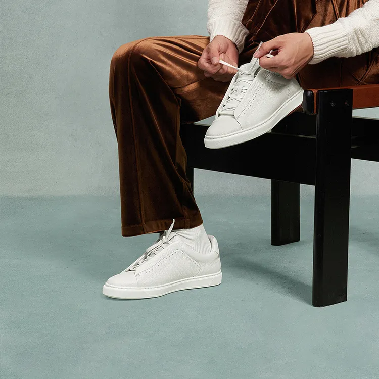 【一脚蹬套穿】ThomWills板鞋男款真皮增高小白鞋百搭小白鞋男款
