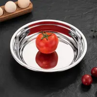 吐骨碟304不锈钢盘菜盘子平盘圆盘凉皮盘果盘干果盘蛋糕盘酒店