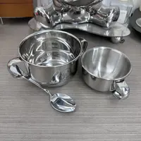 304不锈钢食品级儿童碗家用防摔辅食碗卡通带手柄碗双耳碗儿童碗