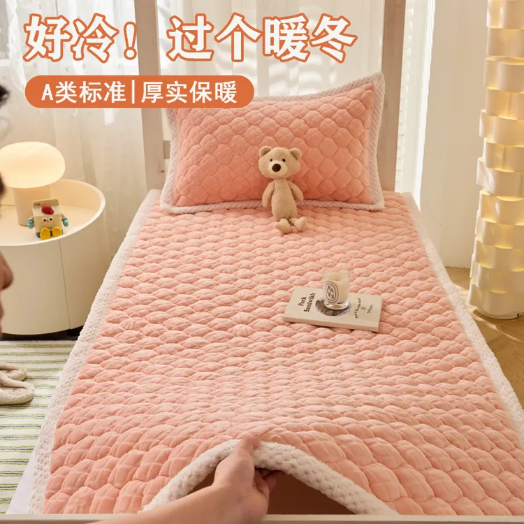 牛奶绒床垫学生宿舍专用加厚软垫褥子冬天家用铺底毛毯垫被定制