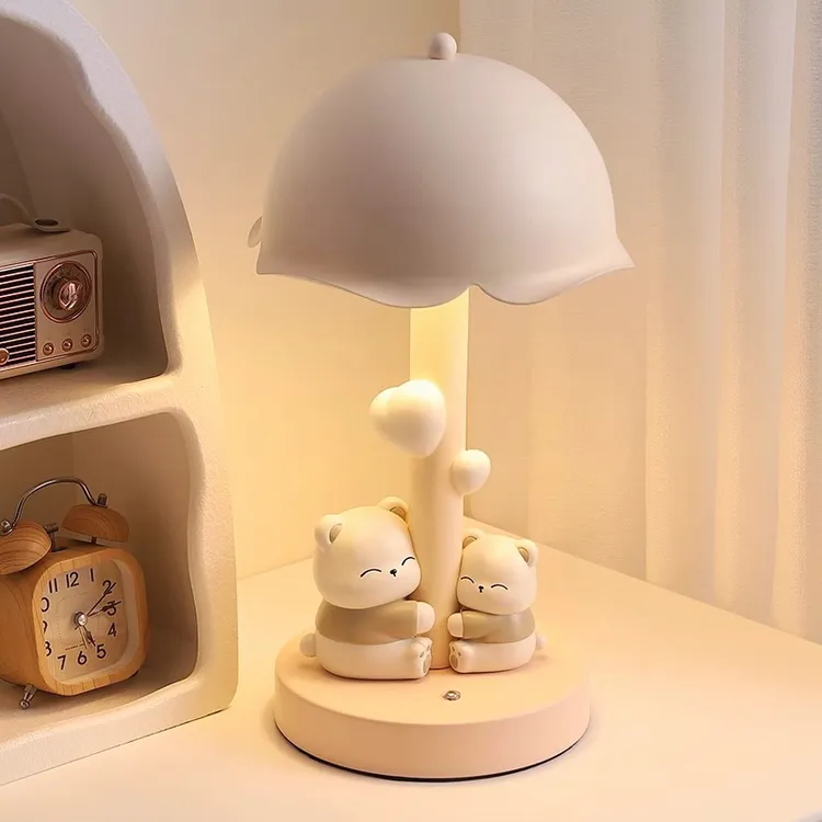 创意可爱暴力熊卧室床头台灯摆件家居书房装饰解压治愈系生日礼物