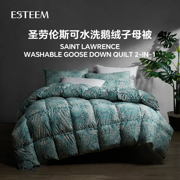ESTEEM/宜庭圣劳伦斯可水洗鹅绒子母被