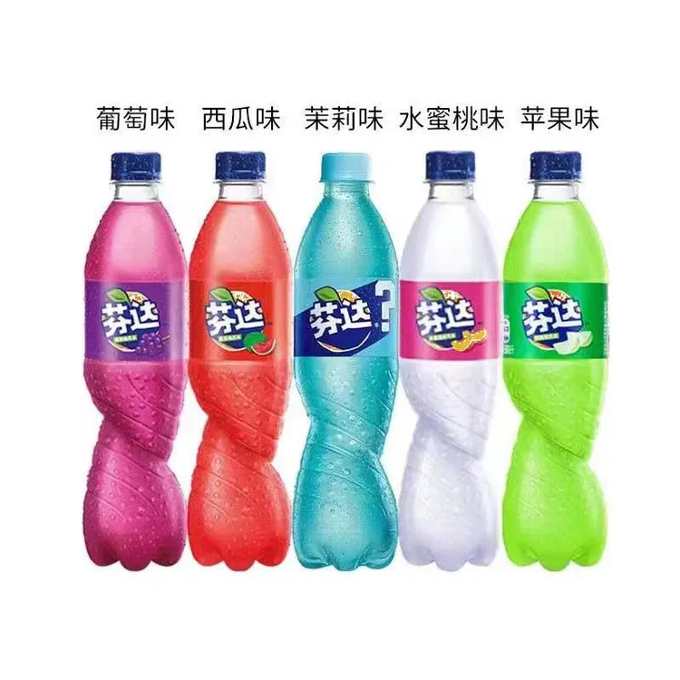 COCA COLA/可口可乐芬达汽水饮料苹果味果味型汽水瓶装即饮组合装