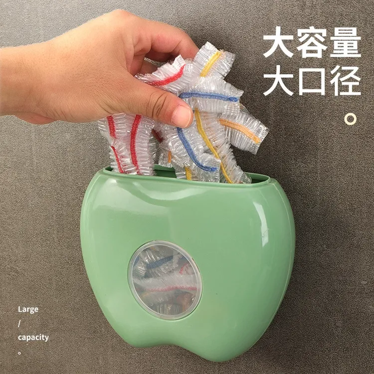 保鲜袋打孔淋浴房盒客厅厨房苹果收纳盒鞋保鲜膜套收纳盒套免壁挂