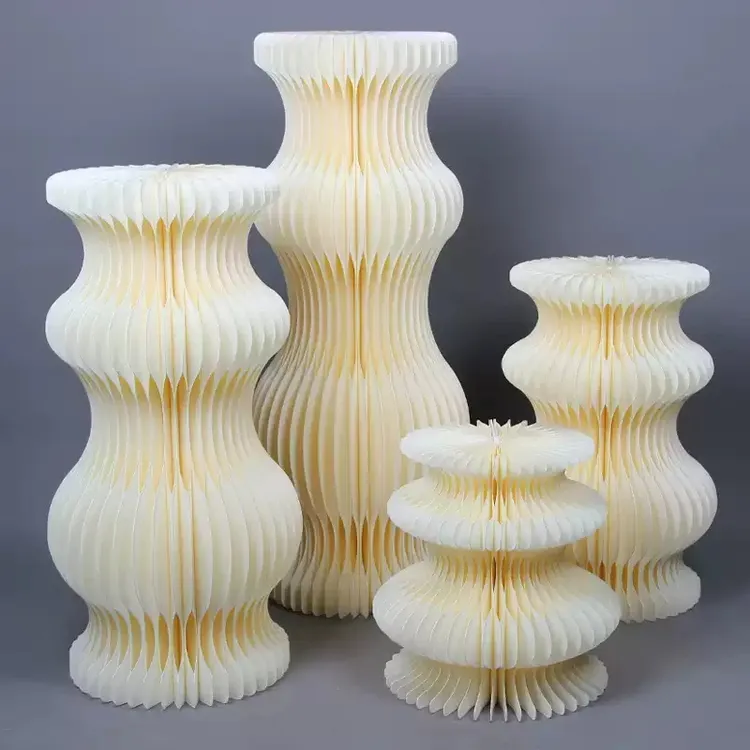 婚庆折叠弧形甜品台纸质折柱路引商场橱窗摆件生日派对布置蛋糕台