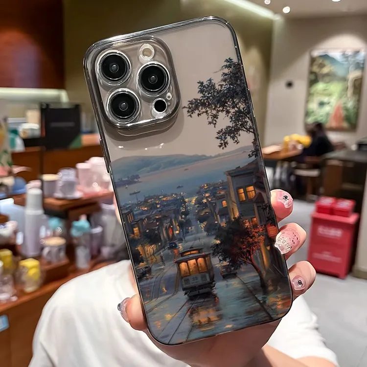 乡间风景苹果14pro手机壳iPhone15全包13防摔透明12保护套xsmax软