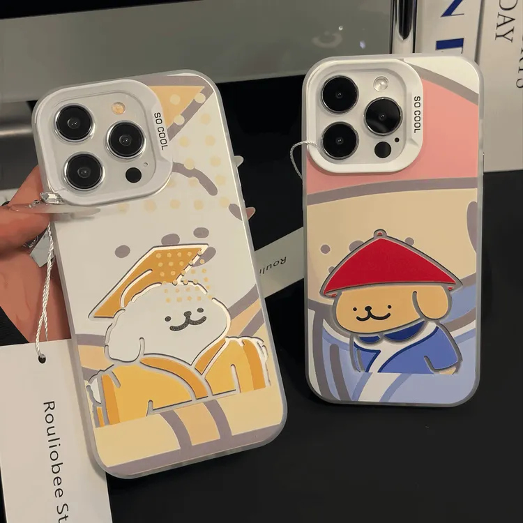 情侣小黄狗狗适用iphone17/16Promax苹果14/15手机壳12/13元气壳