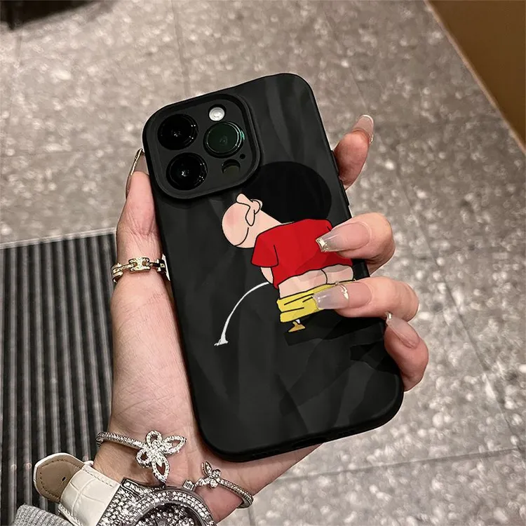 趣味尿尿小新iPhone16promax手机壳苹果15Plus软11/12/13防摔14潮