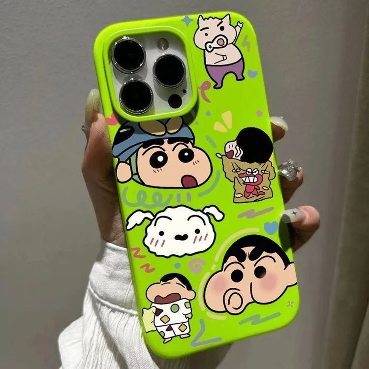 搞怪嘟嘴小新适用17ProMax防摔手机壳iPhone15/14/13/12果冻壳11