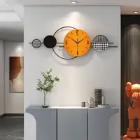 【幸福穿梭】客厅现代简约轻奢装饰时钟餐厅背景墙创意钟表挂钟画