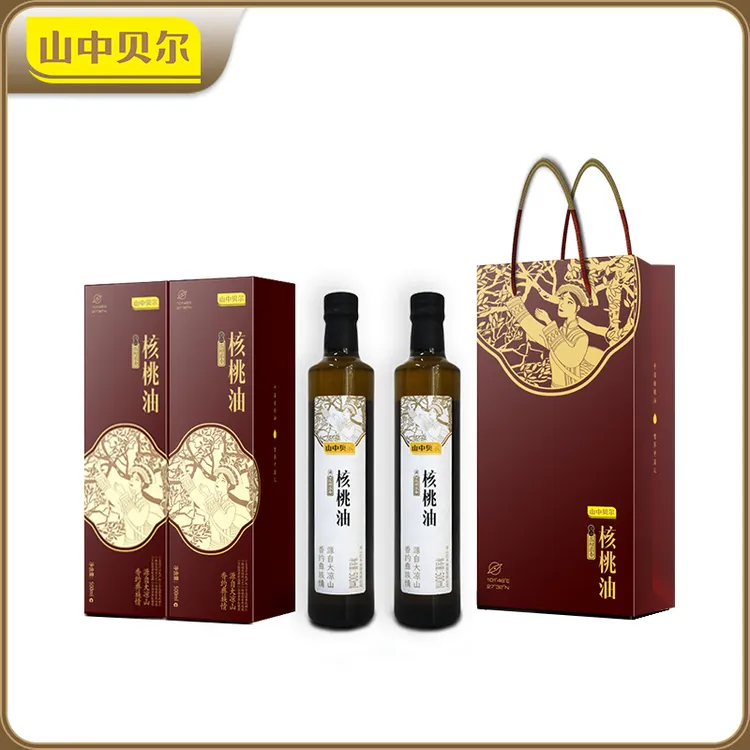 恒温压榨核桃油500ml*2 礼盒装 大凉山核桃食用油凉拌可炒