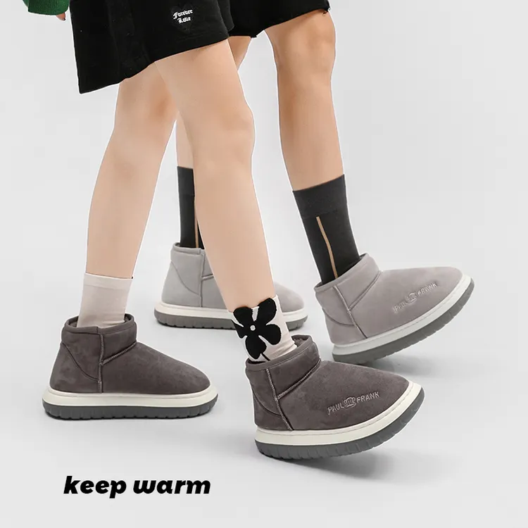 大嘴猴棉鞋女冬季外穿包跟2023新款厚底防滑家居雪地靴棉拖鞋男士