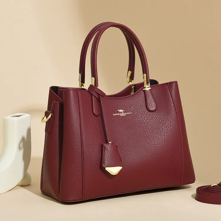 专柜女包2025新款红色结婚包新娘包女高级感大容量手提单肩斜挎包