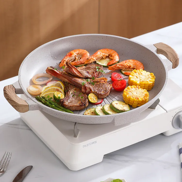 多功能商用家用麦饭石卡式炉韩式户外烤肉盘煎盘烧烤盘烤盘