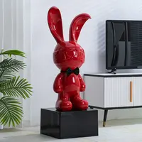 轻奢兔子存钱罐卡通摆件现代客厅玄关电视柜创意网红家居装饰品