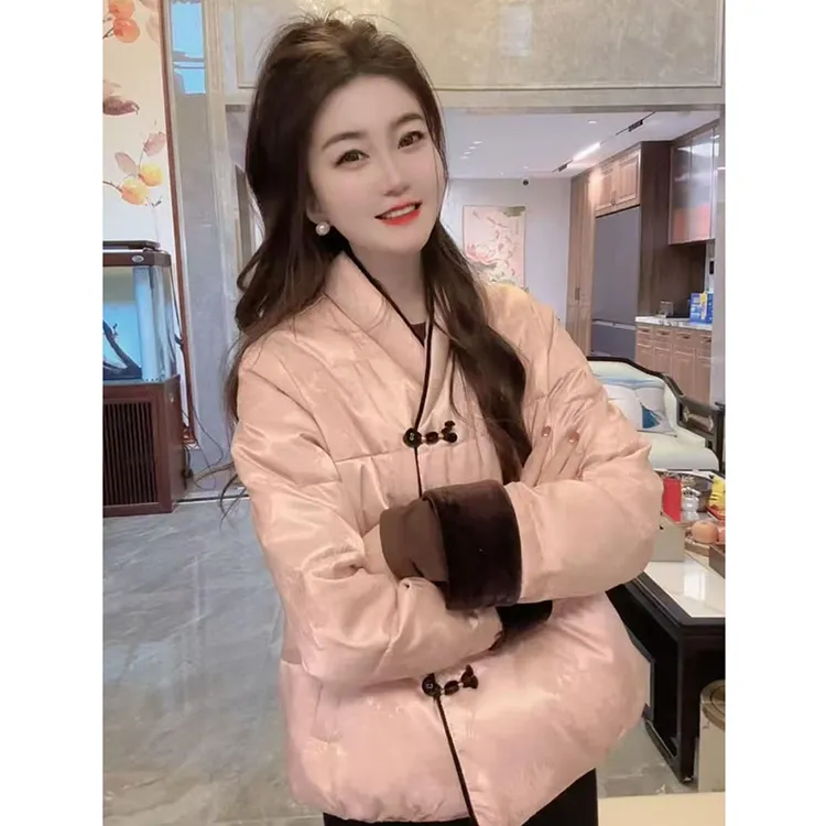 新中式国风设计感时尚棉服外套女秋冬新款休闲洋气百搭气质棉衣服