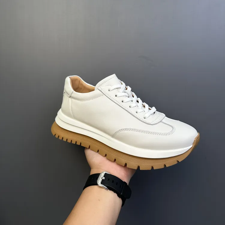 欧洲站潮牌阿甘鞋男小众复古真皮男士休闲鞋轻奢百搭运动男潮鞋