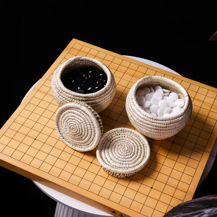YUNZI/云子正宗云子围棋草篓套装（围棋+三用棋盘+草篓棋罐）