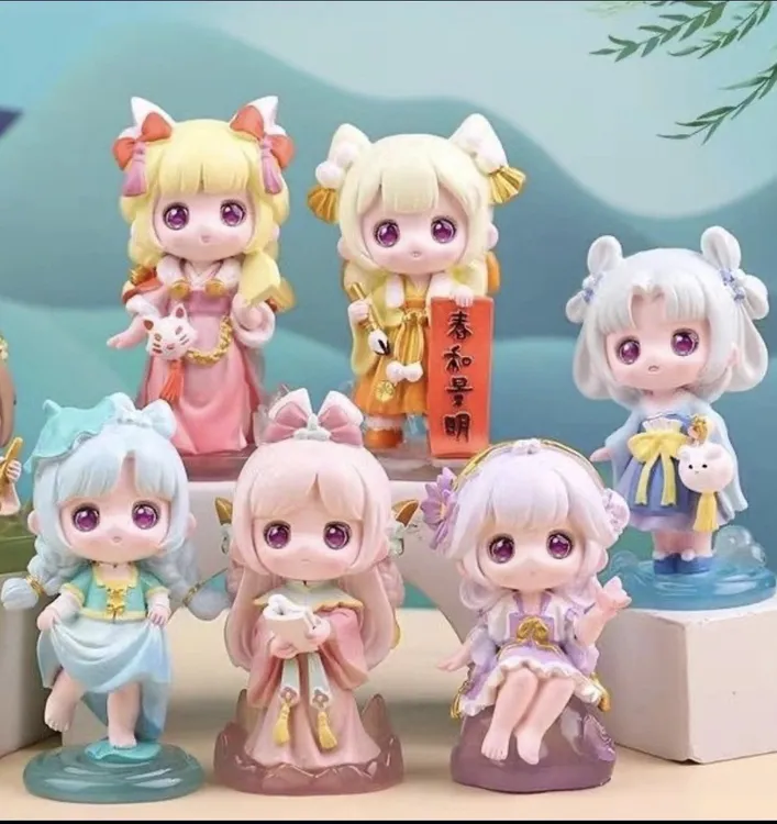 时雨春风送颜料画笔时雨春风石膏娃娃涂色白胚彩绘玩具涂鸦摆件