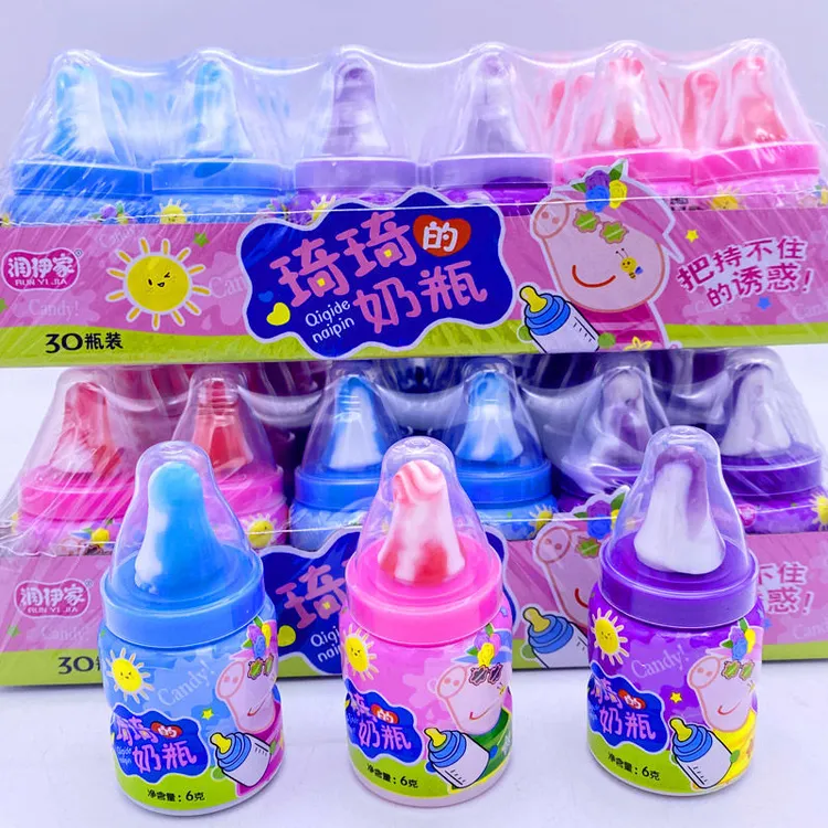 佩奇奶瓶糖小猪奶嘴糖怀旧糖果小孩零食品趣味玩具跳跳糖礼物小吃