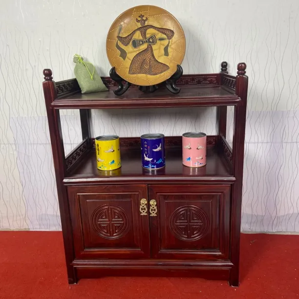 茶边柜茶水柜收纳柜茶柜储物柜新中式柜子茶几角几简约客厅餐边柜